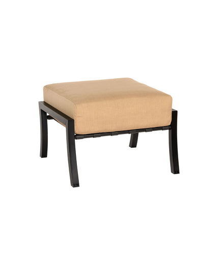 Woodard Cortland Cushion Ottoman 4Z0486 - Textured Black / Michelangelo Toast