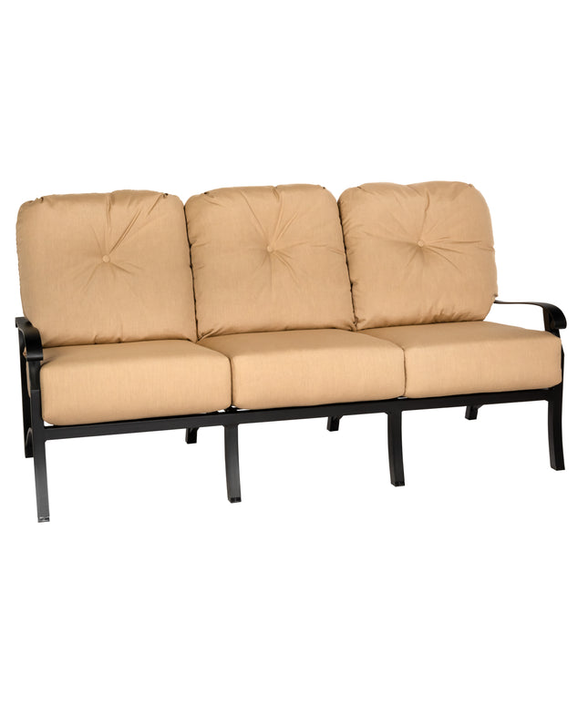 Woodard Cortland Cushion Sofa 4Z0420 - Textured Black / Michelangelo Toast