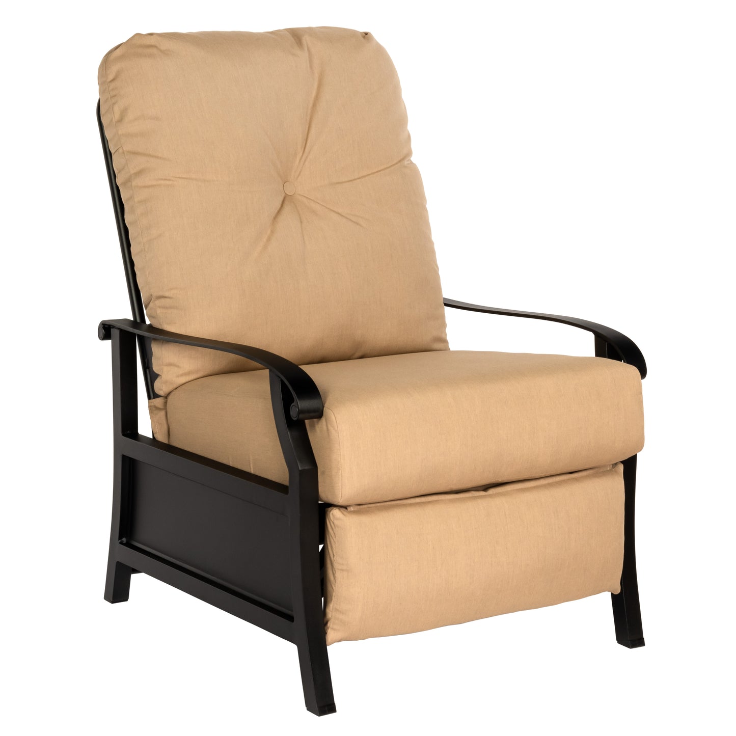 Woodard Cortland Cushion Recliner 4Z0435 - Textured Black / Michelangelo Toast
