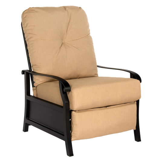 Woodard Cortland Cushion Recliner 4Z0435 - Textured Black / Michelangelo Toast