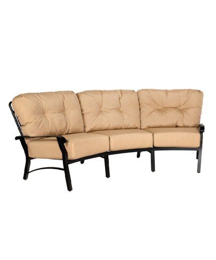 Woodard Cortland Crescent Sofa 4Z0464 - Textured Black / Michelangelo Toast