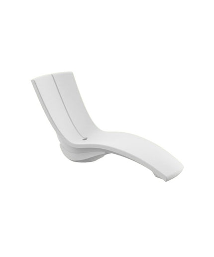 Tropitone Curve Marine Grade Polymer Chaise Lounge w/ Riser 3A1533-08 - Bright White