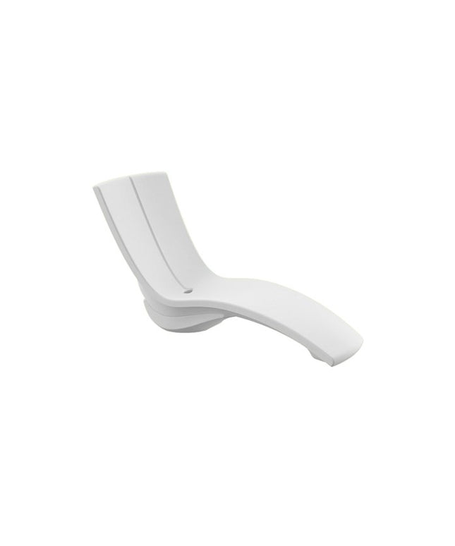 Tropitone Curve Marine Grade Polymer Chaise Lounge w/ Riser 3A1533-08 - Bright White