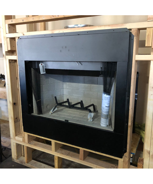 Astria 36" Craftsman Wood Burning Fireplace w/ White Stacked Refractory F0706