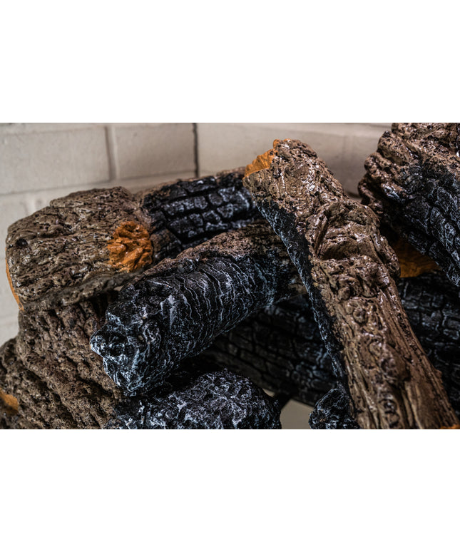Real Fyre 18" Charred Oak Logs Only CHD-18/20 (Burners Sold Separately)