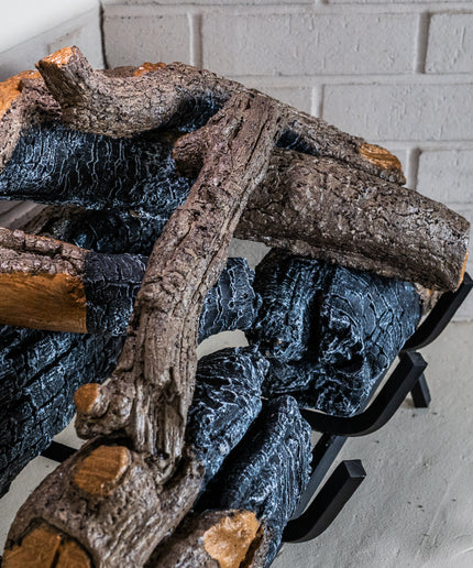 Real Fyre 18" Charred American Oak Logs Only CHAO-18/20 (Burners Sold Separately)