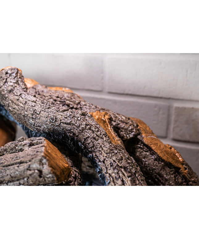 Real Fyre 18" Charred American Oak Logs Only CHAO-18/20 (Burners Sold Separately)