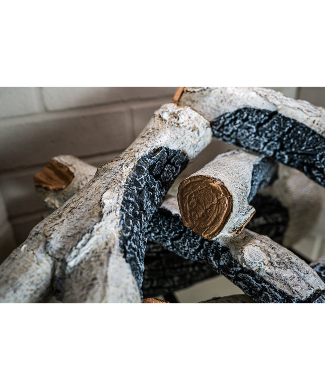 Real Fyre 18" Charred Mountain Birch Logs Only CHMBW-18/20 (Burners Sold Separately)