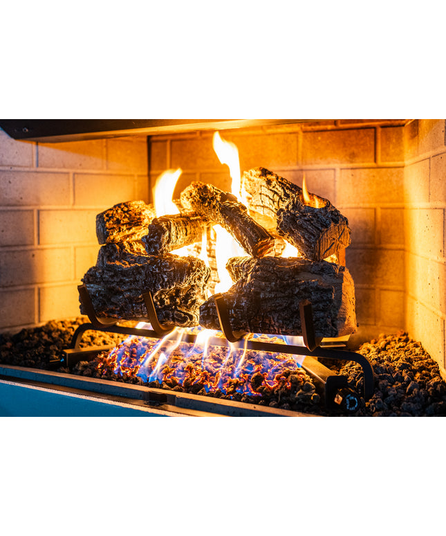 Real Fyre 18" Charred Oak Pilot Ignition Gas Log Set (LP)