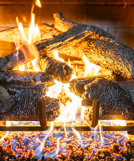 18" Charred American Oak Gas Log Set - Pilot Ignition (LP)