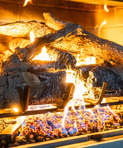 18" Charred American Oak Gas Log Set - Pilot Ignition (LP)