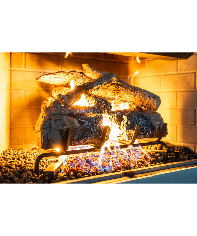 Real Fyre 18" Charred American Oak Pilot Ignition Gas Log Set (LP)
