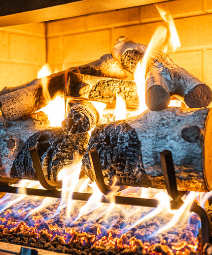 18" Charred Mountain Birch Gas Log Set -  Match Ignition