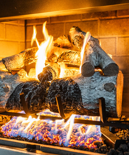 18" Charred Mountain Birch Gas Log Set - Remote Ignition