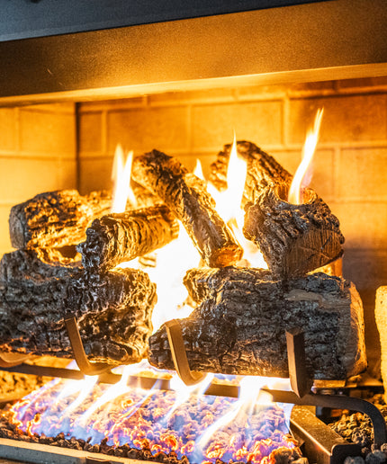 18" Charred Oak Gas Log Set - Remote Ignition