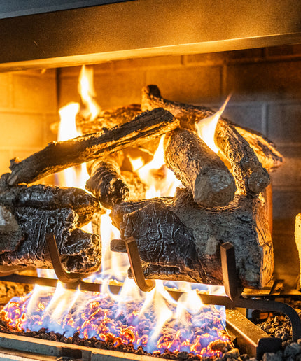18" Charred American Oak Gas Log Set - Remote Ignition