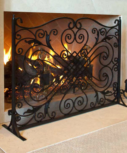 Dagan 44”H x 32”H Black Fireplace Screen AHS120