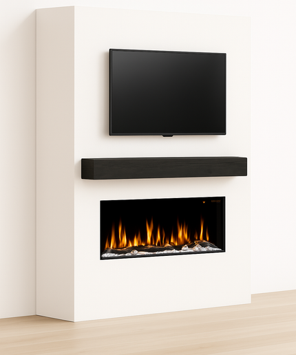 86"w x 96"h x 14"d "Tile Ready" Floor to Ceiling Media Wall for Dimplex Ignite Bold 50" Electric Fireplace