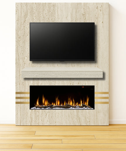 86"w x 96"h x 14"d "Tile Ready" Floor to Ceiling Media Wall for Dimplex Ignite Bold 50" Electric Fireplace