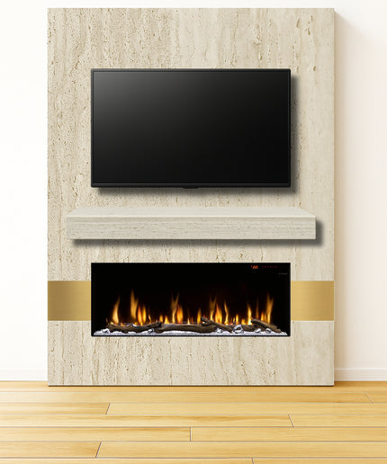 86"w x 96"h x 14"d "Tile Ready" Floor to Ceiling Media Wall for Dimplex Ignite Bold 50" Electric Fireplace