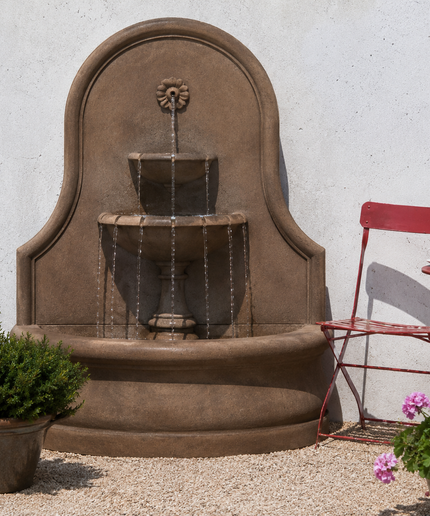 Campania Estancia 46" W x 26" D x 58" H Cast Stone Wall Fountain FT-155-PN - Pietra Nuova