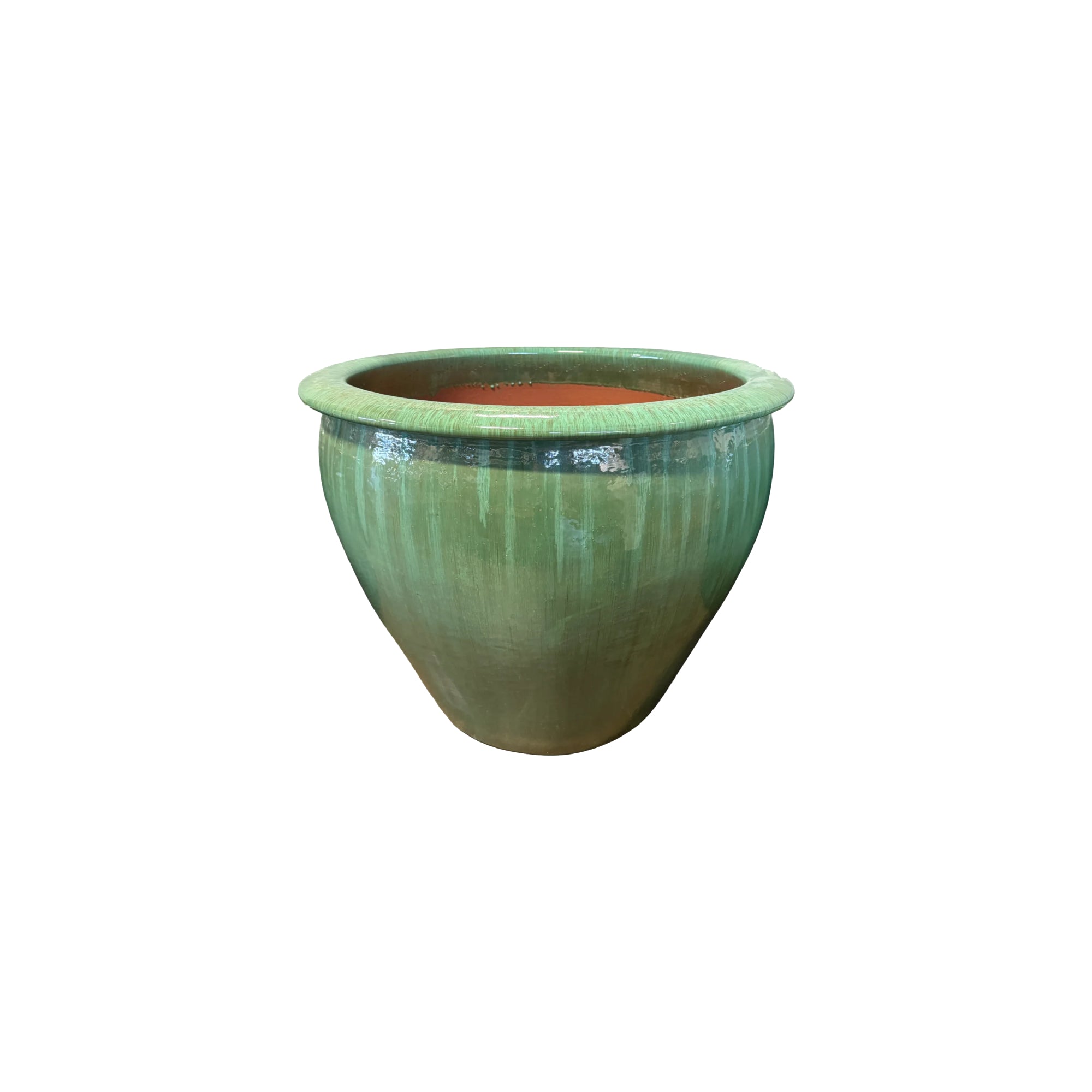 fish bowl planter pots Fish Bowl Pot 30" Diameter x 25"H Round Ceramic Planter PV-LB509GNS-A – CALWEST