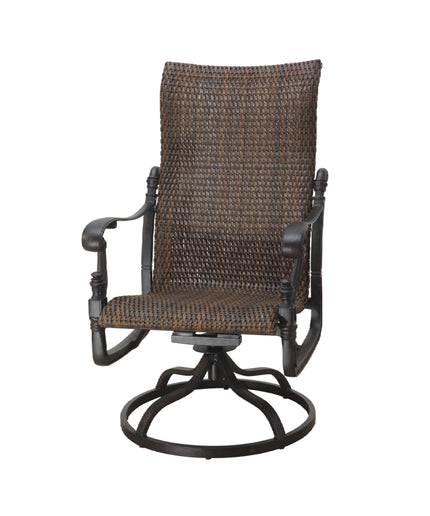Gensun Florence 3-Piece Woven Bistro Set - Desert Bronze / Chestnut