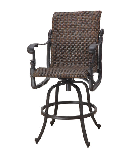 Gensun Florence Woven Swivel Balcony Stool 70230006 - Desert Bronze / Chestnut