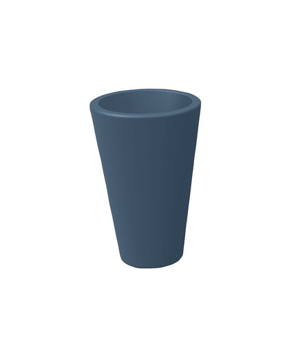 Tropitone Folia 19.5" Diameter x 30"H Round Marine Grade Polymer Planter 6A1965 - Bright Blue