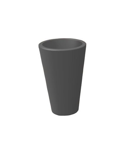 Tropitone Folia 19.5" Diameter x 30"H Round Marine Grade Polymer Planter 6A1965 - Bright Gray