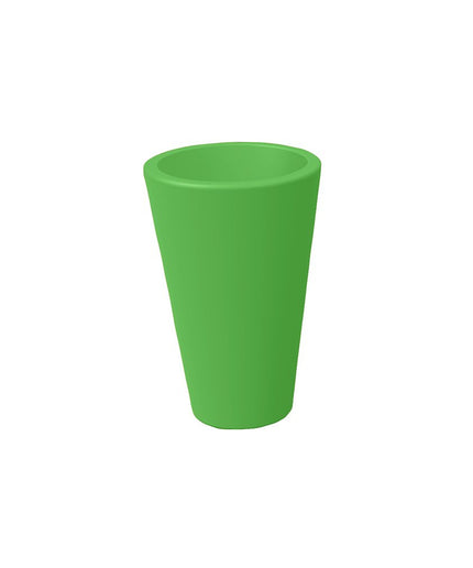 Tropitone Folia 19.5" Diameter x 30"H Round Marine Grade Polymer Planter 6A1965 - Bright Green