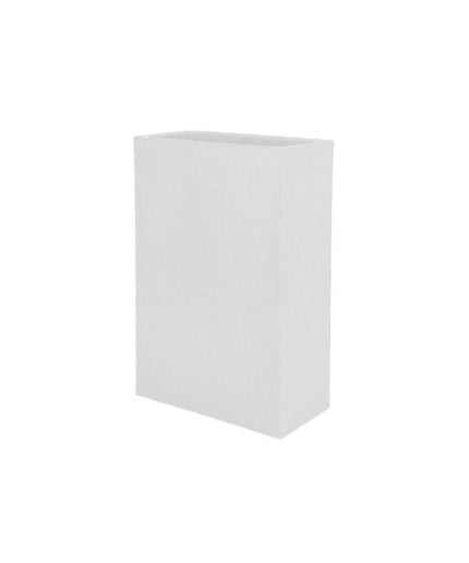Tropitone Fyor 23.5"W x 12"D x 35"H Rectangle Marine Grade Polymer Planter 6A1987RE - Bright White