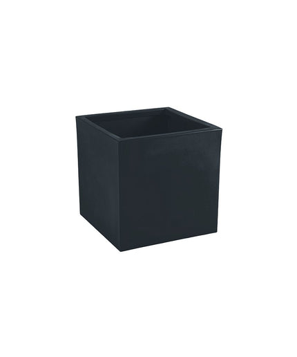 Tropitone Fyor 19.5"W x 19.5"D x 19.5"H Square Marine Grade Polymer Planter 6A1987SQ - Bright Black