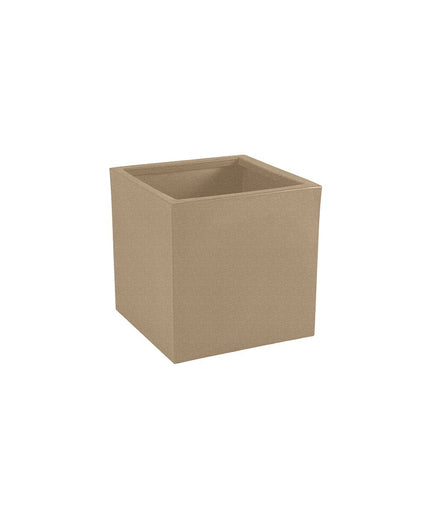 Tropitone Fyor 19.5"W x 19.5"D x 19.5"H Square Marine Grade Polymer Planter 6A1987SQ - Bright Sandstone