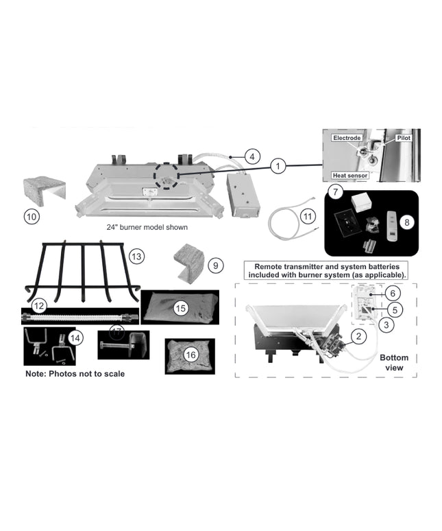 24" Real Fyre G46 Burner System with Remote G46-24-02