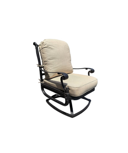 Gensun Florence Cushion High Back Swivel Rocking Lounge Chair 1023HB24 - Desert Bronze / Sailcloth Sahara