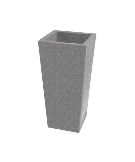 Tropitone Haus 15"W x 15"D x 32"H Square Marine Grade Polymer Planter (Large) 6A1977L - Bright Granite