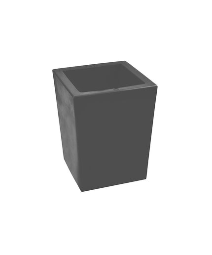 Tropitone Haus 13"W x 13"D x 17"H Square Marine Grade Polymer Planter (Small) 6A1977S - Bright Gray