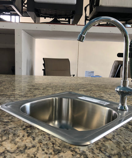 FireMagic 14-7/8″W x 14-7/8″D x 6″H Stainless Steel Outdoor Sink w/ Cold Water Faucet 3587/3588