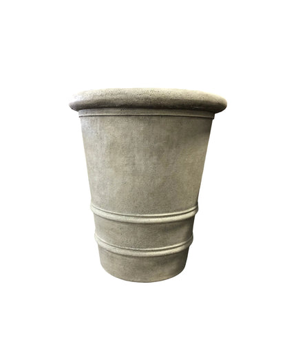 Campania Urbino 32" W x 36" H Round Extra Large Cast Stone Planter P-856-GS - Greystone