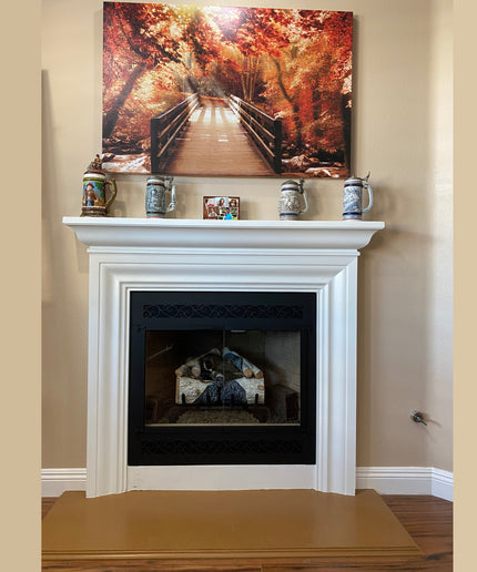 Vienna Traditional Fireplace Doors (Reface) - Matte Black