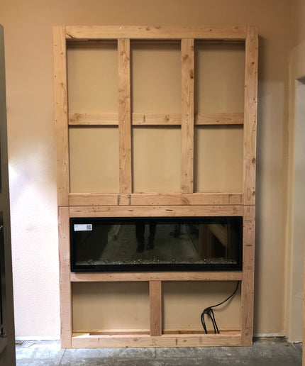 84"w x 96"h x 6"d Media Wall Framing Kit for Dimplex 74” IgniteXL Electric Fireplace XLF74