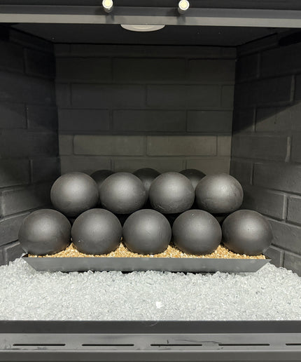 18" Real Fyre 4” Epic Black Fyre Spheres FS4-18-EB (P45 Burner Sold Separately)