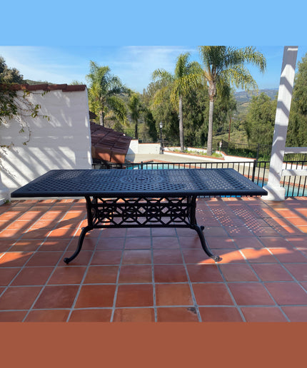 Gensun Grand Terrace 42"W x 86"D x 29"H Rectangle Dining Table 103400C3 - Desert Bronze
