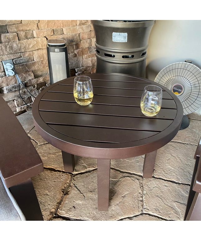Mallin Trinidad 24" Round End Table 3-C024 - Bronze