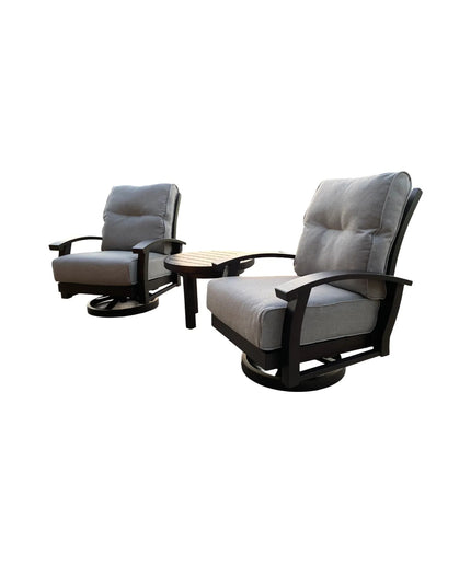Mallin Georgetown 3-Piece Cushion Bistro Lounge Set - Bronze / Verona Mushroom
