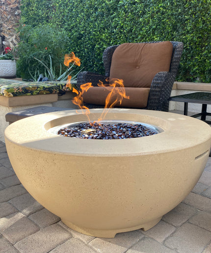American Fyre Designs 36"Diameter x 16-1/2"H Round Fire Bowl 736-CB-11-M2 - Cafe Blanco