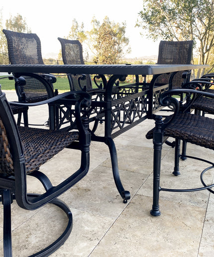 Gensun Grand Terrace 48"W x 112"D x 29"H Rectangle Dining Table 103400C4 - Desert Bronze