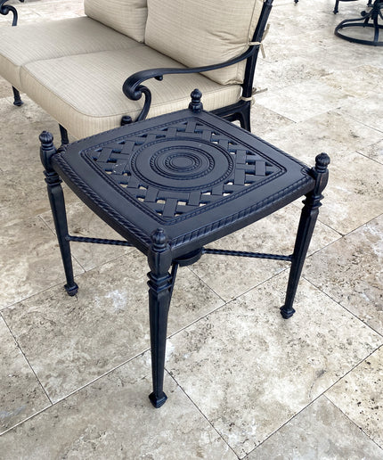Gensun Grand Terrace 21"W x 21"D x 23.5"H Square End Table 10340E21 - Desert Bronze