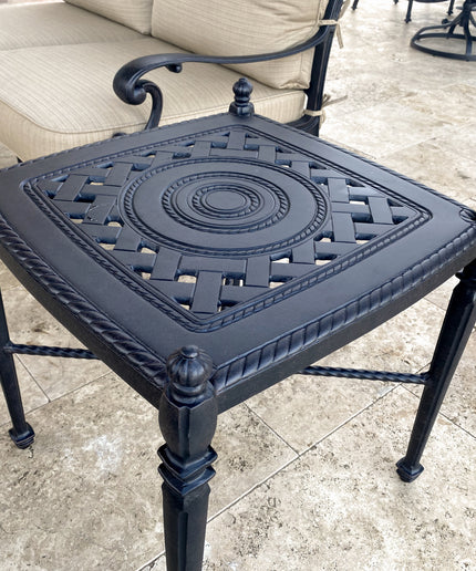 Gensun Grand Terrace 21"W x 21"D x 23.5"H Square End Table 10340E21 - Desert Bronze
